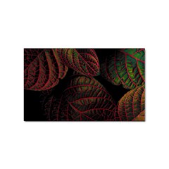 Leaves Plant Contrast Carved Nature Sticker Rectangular (100 Pack) by Tsamara