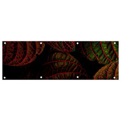 Leaves Plant Contrast Carved Nature Banner And Sign 9  X 3  by Tsamara
