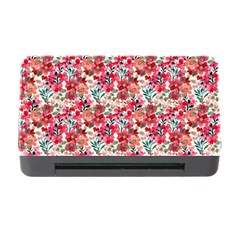 Red Flowers Memory Card Reader With Cf by DinkovaArt