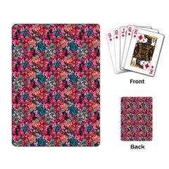 Red Flowers 2 Playing Cards Single Design (rectangle) by DinkovaArt