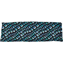 Turquoise Snake  21 x63  Body Pillow Case Dakimakura (two Sides) by DinkovaArt