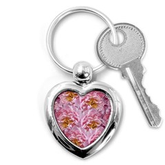 Peonies Nature Bloom Blossom Pink Key Chain (heart) by Tsamara