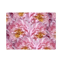 Peonies Nature Bloom Blossom Pink Premium Plush Fleece Blanket (mini) by Tsamara