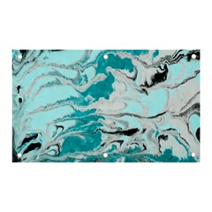 Fluid Turquoise Banner And Sign 5  X 3  by DinkovaArt