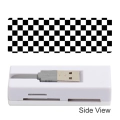 Pattern Checkered Squares Black White Pattern Memory Card Reader (stick) by Sabxi