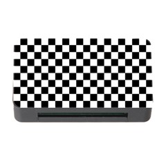 Pattern Checkered Squares Black White Pattern Memory Card Reader With Cf by Sabxi