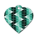 Triangles Pyramid Geometric Pattern Dog Tag Heart (One Side) Front