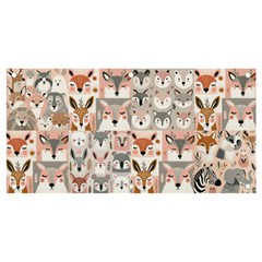 Mix Animal Faces Banner And Sign 4  X 2  by DinkovaArt