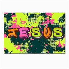 Neon Jesus 8375771 Postcard 4 x 6  (pkg Of 10) by Jabberwonkers