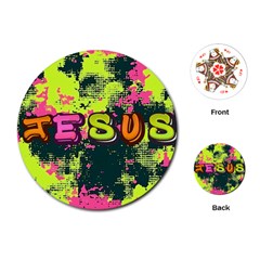 Neon Jesus 8375771 Playing Cards Single Design (round) by Jabberwonkers