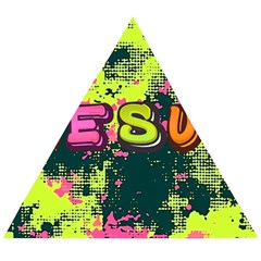 Neon Jesus 8375771 Wooden Puzzle Triangle by Jabberwonkers