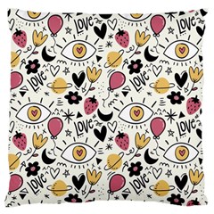 Eye Seesit Standard Premium Plush Fleece Cushion Case (two Sides) by Posterlux