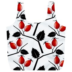 Rose Hip Pattern Branches Autumn Full Print Recycle Bag (xl) by Hannah976
