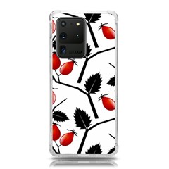Rose Hip Pattern Branches Autumn Samsung Galaxy S20 Ultra 6 9 Inch Tpu Uv Case by Hannah976