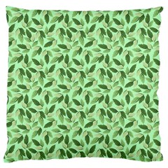 Leaves Pattern Texture Seamless Large Premium Plush Fleece Cushion Case (two Sides) by Hannah976
