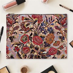 Abstract Flowers Cosmetic Bag (xl) by DinkovaArt