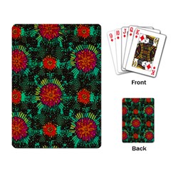 Mid Century Retro Floral 1970s 1960s Pattern 72 Playing Cards Single Design (rectangle) by violetheavensky