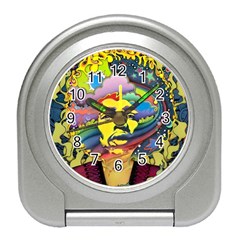 Psychedelic Rock Jimi Hendri Travel Alarm Clock by Tsamara