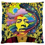 Psychedelic Rock Jimi Hendri Large Cushion Case (Two Sides) Back