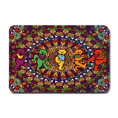 Grateful Dead Psychedelic Bears Small Doormat by Tsamara