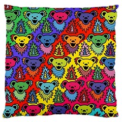 Grateful Dead Jam Bears Large Cushion Case (one Side) by Tsamara