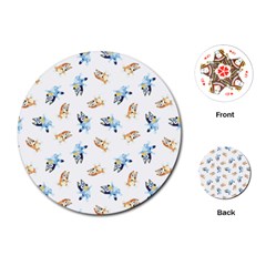 Bluey Pattern Playing Cards Single Design (round) by avitendut