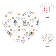 Bluey, Bluey Merch, Bluey Pattern, Bluey Bluey, Bingo, Bluey Design, Bluey Dog Playing Cards Single Design (heart) by avitendut