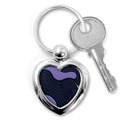 Abstract Topographic Key Chain (heart) by Tsamara