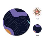 Abstract Topographic Playing Cards Single Design (Round) Front