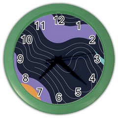 Abstract Topographic Color Wall Clock by Tsamara