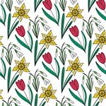 Flowers Bloom Pattern Spring Play Mat (Square) Front