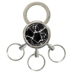 Dark Patch Art Crack Construction 3-ring Key Chain by Tsamara