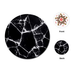 Dark Patch Art Crack Construction Playing Cards Single Design (round) by Tsamara