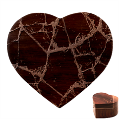 Dark Patch Art Crack Construction Heart Wood Jewelry Box by Tsamara