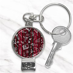 Abstract Pattern Background Nail Clippers Key Chain by Tsamara