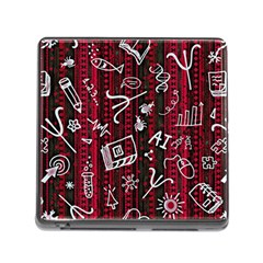 Abstract Pattern Background Memory Card Reader (square 5 Slot) by Tsamara