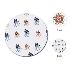 Bluey, Bluey Merch, Bluey Pattern, Bluey Bluey, Bingo, Bluey Design, Bluey Dog Playing Cards Single Design (round) by avitendut