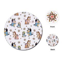 Bluey, Bluey Merch, Bluey Pattern, Bluey Bluey, Bingo, Bluey Design, Bluey Dog Playing Cards Single Design (round) by avitendut