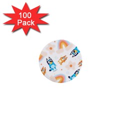 Bluey, Bluey Merch, Bluey Pattern, Bluey Bluey, Bingo, Bluey Design, Bluey Dog 1  Mini Buttons (100 Pack)  by avitendut
