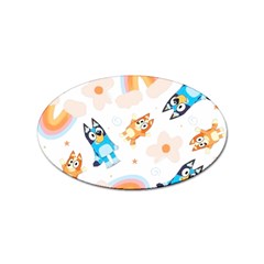 Bluey, Bluey Merch, Bluey Pattern, Bluey Bluey, Bingo, Bluey Design, Bluey Dog Sticker (oval) by avitendut