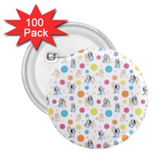 Bluey, Bluey Merch, Bluey Pattern, Bluey Bluey, Bingo, Bluey Design, Bluey Dog 2 25  Buttons (100 Pack)  by avitendut