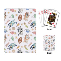 Bluey, Bluey Merch, Bluey Pattern, Bluey Bluey, Bingo, Bluey Design, Bluey Dog Playing Cards Single Design (rectangle) by avitendut