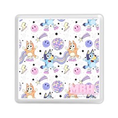 Bluey, Bluey Merch, Bluey Pattern, Bluey Bluey, Bingo, Bluey Design, Bluey Dog Memory Card Reader (square) by avitendut