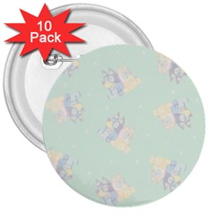 Bluey, Bluey Merch, Bluey Pattern, Bluey Bluey, Bingo, Bluey Design, Bluey Dog 3  Buttons (10 Pack)  by avitendut