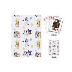 Bluey, Bluey Merch, Bluey Pattern, Bluey Bluey, Bingo, Bluey Design, Bluey Dog Playing Cards Single Design (mini) by avitendut