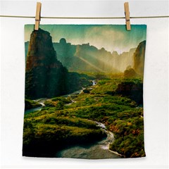 Mountains Trees Forest Face Towel by Anend