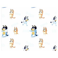 Bluey, Bluey Merch, Bluey Pattern, Bluey Bluey, Bingo, Bluey Design, Bluey Dog 60  X 50  Two Sides Premium Plush Fleece Blanket (teen Size) by avitendut