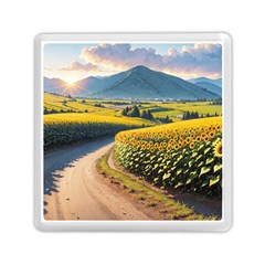 Sunflowers Flowers Nature Memory Card Reader (square) by Anend