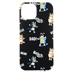 Bluey, Bluey merch, Bluey pattern, Bluey Bluey, bingo, Bluey design, bluey dog iPhone 15 Plus Black UV Print PC Hardshell Case Front