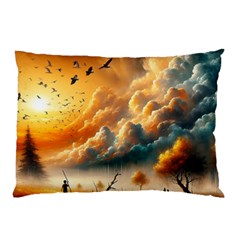 Nature Storm Painting Pillow Case (two Sides) by Anend